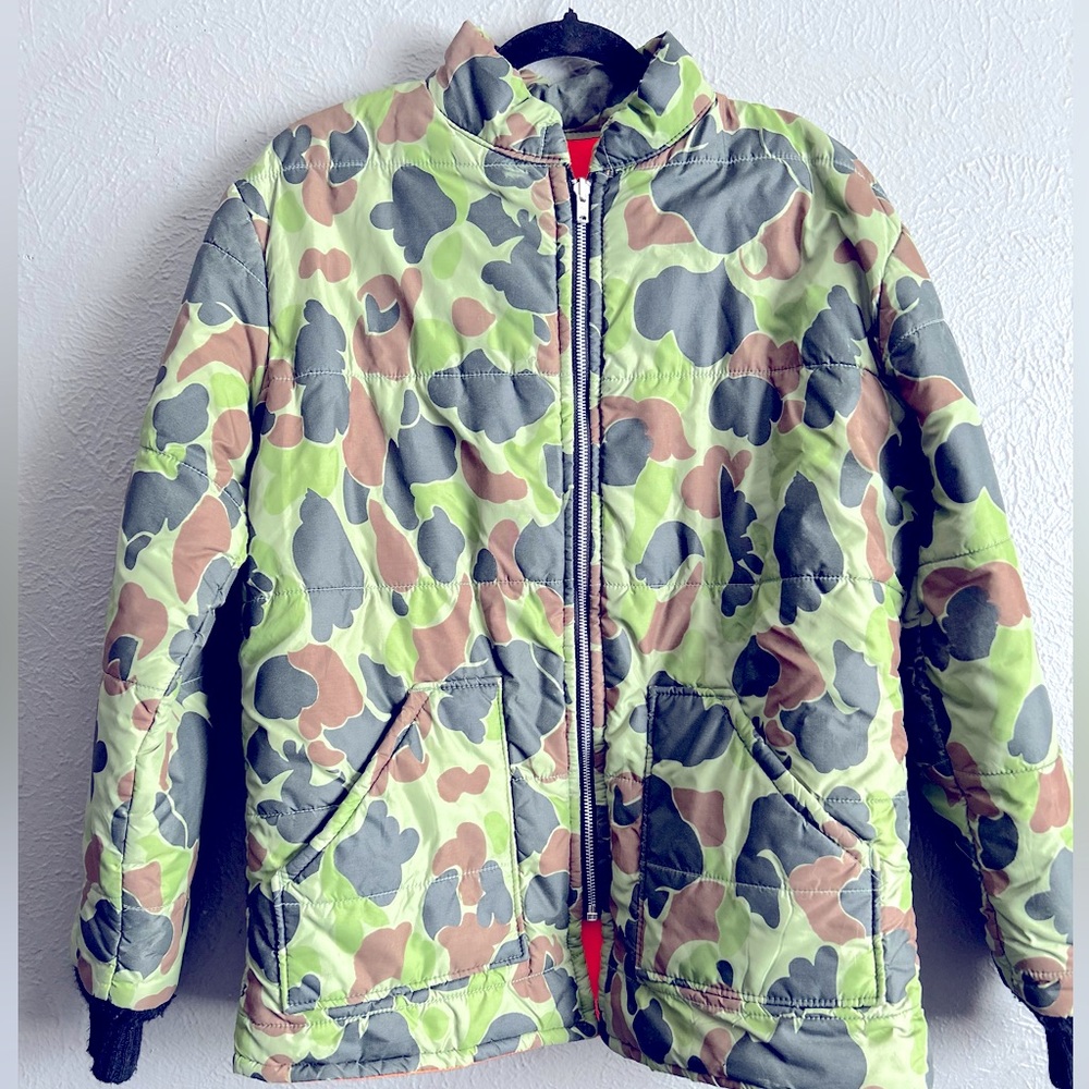 Camo reversible zip up jacket